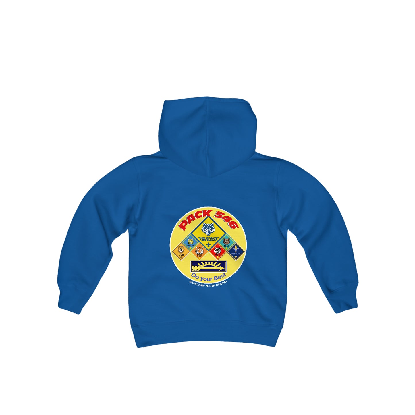 Pack 546 - Youth Cotton Hooded Sweatshirt