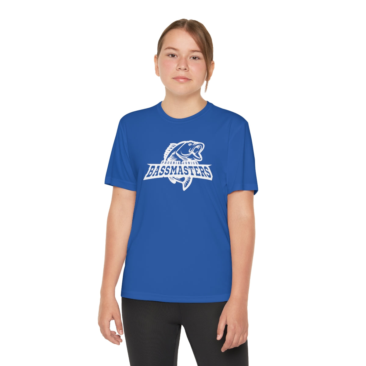 Junior Bassmasters Youth Dry Fit Tee - White Logo