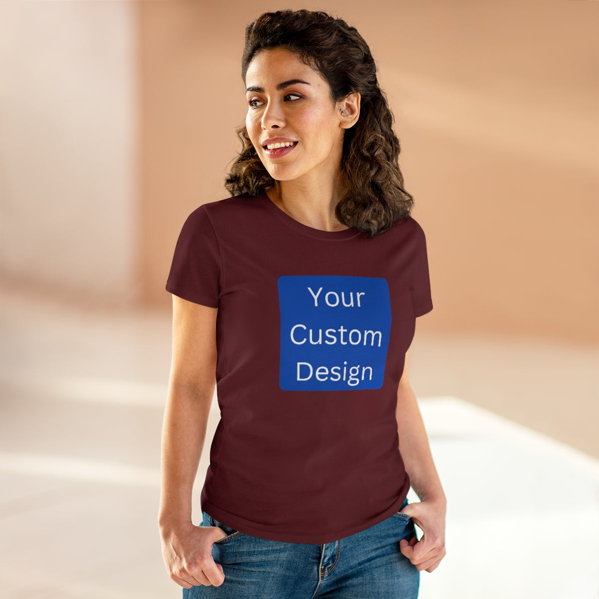 Women's Midweight Cotton Tee (Front and Back Design)