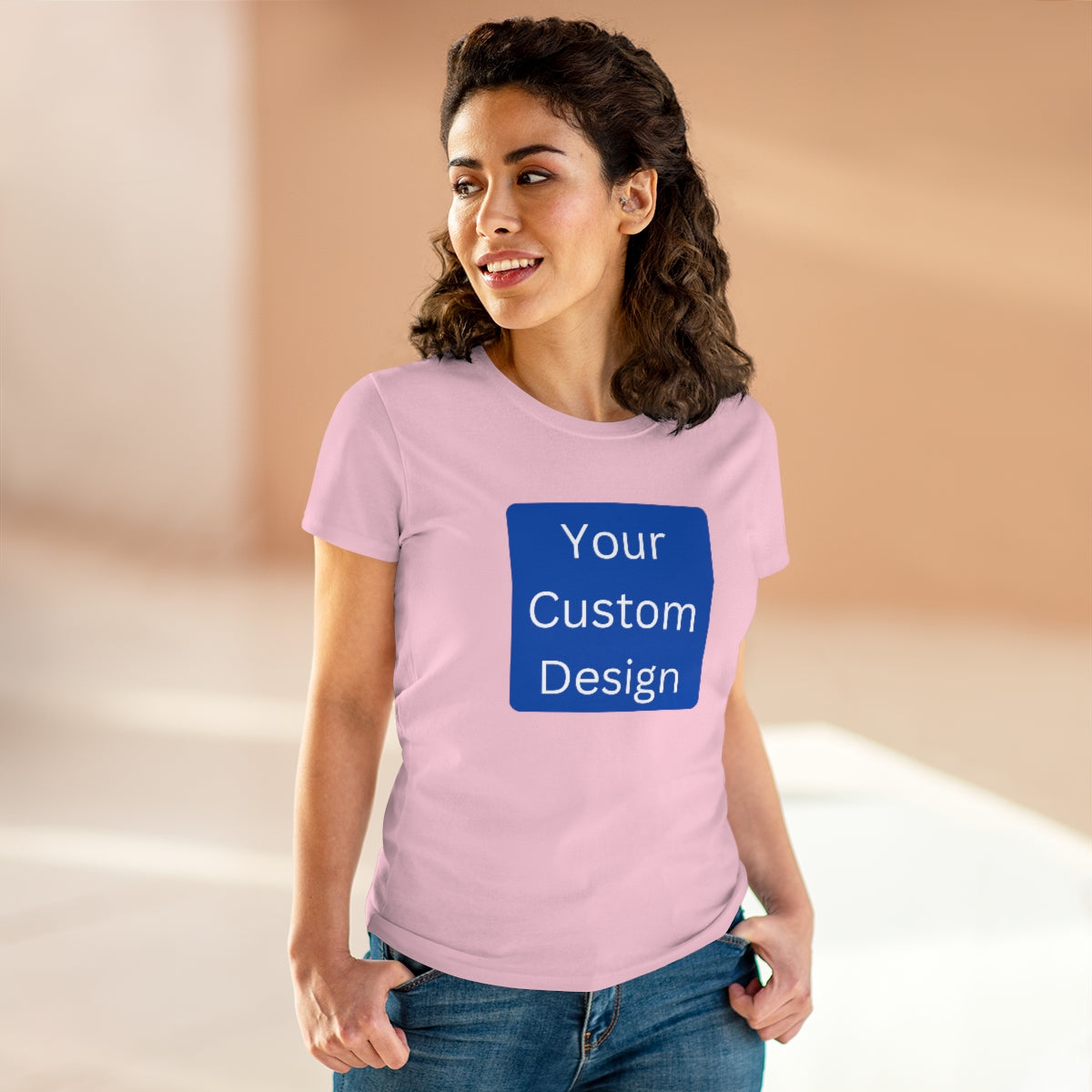 Women's Midweight Cotton Tee (Front and Back Design)