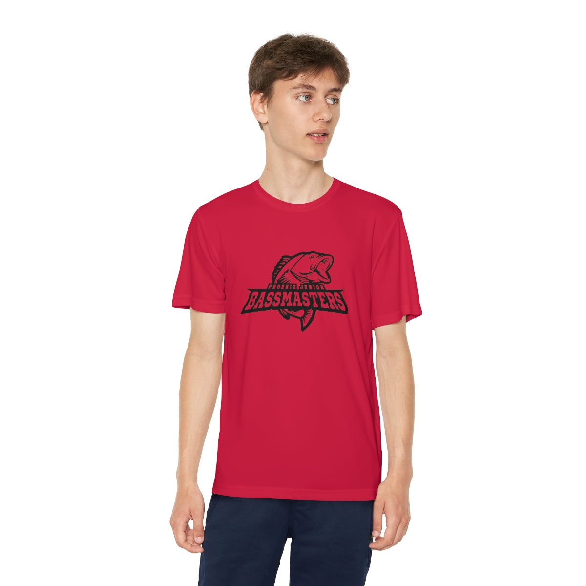 Junior Bassmasters Youth Dry Fit Tee - Black Logo