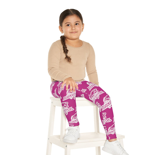 Junior Bassmasters Youth Leggings - White / Pink