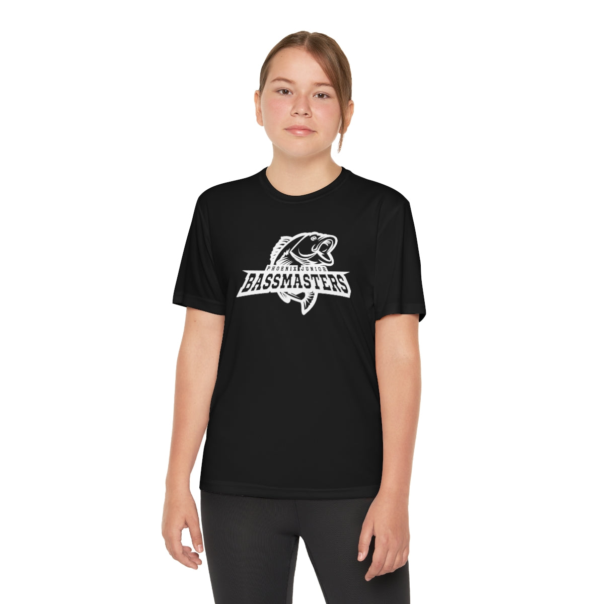 Junior Bassmasters Youth Dry Fit Tee - White Logo