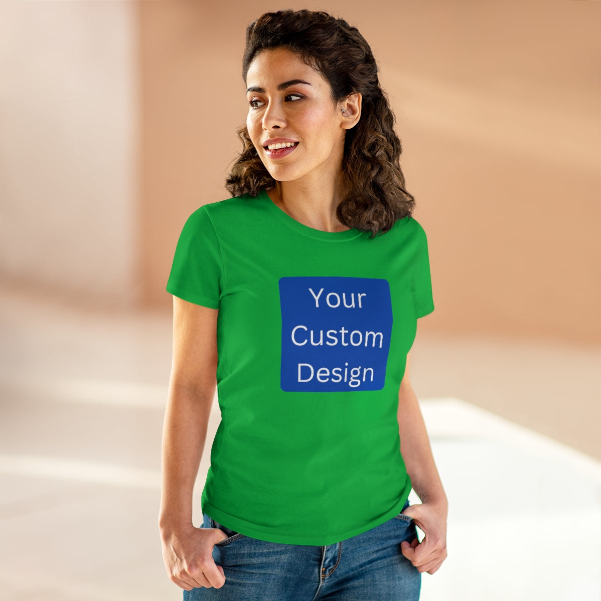 Women's Midweight Cotton Tee (Front and Back Design)