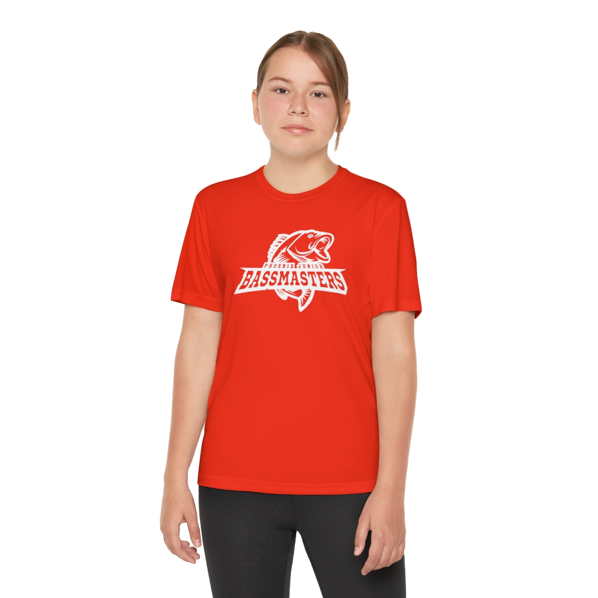 Junior Bassmasters Youth Dry Fit Tee - White Logo