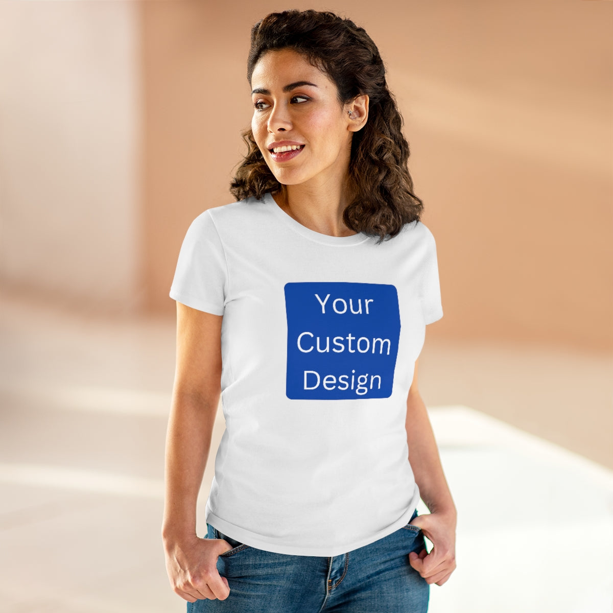 Women's Midweight Cotton Tee (Front and Back Design)