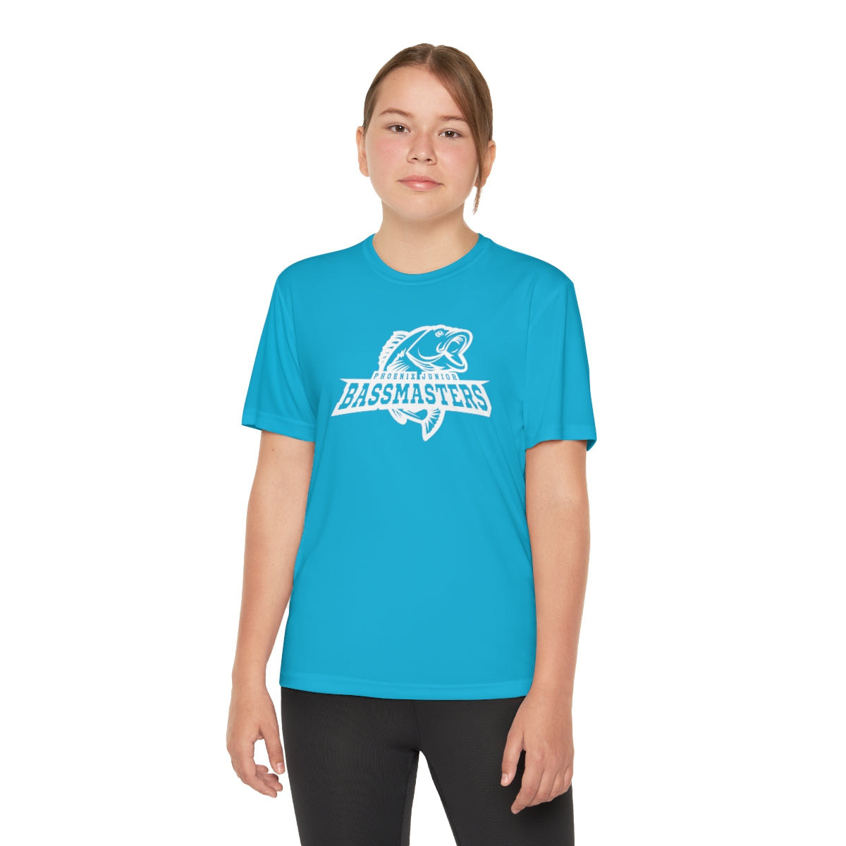 Junior Bassmasters Youth Dry Fit Tee - White Logo