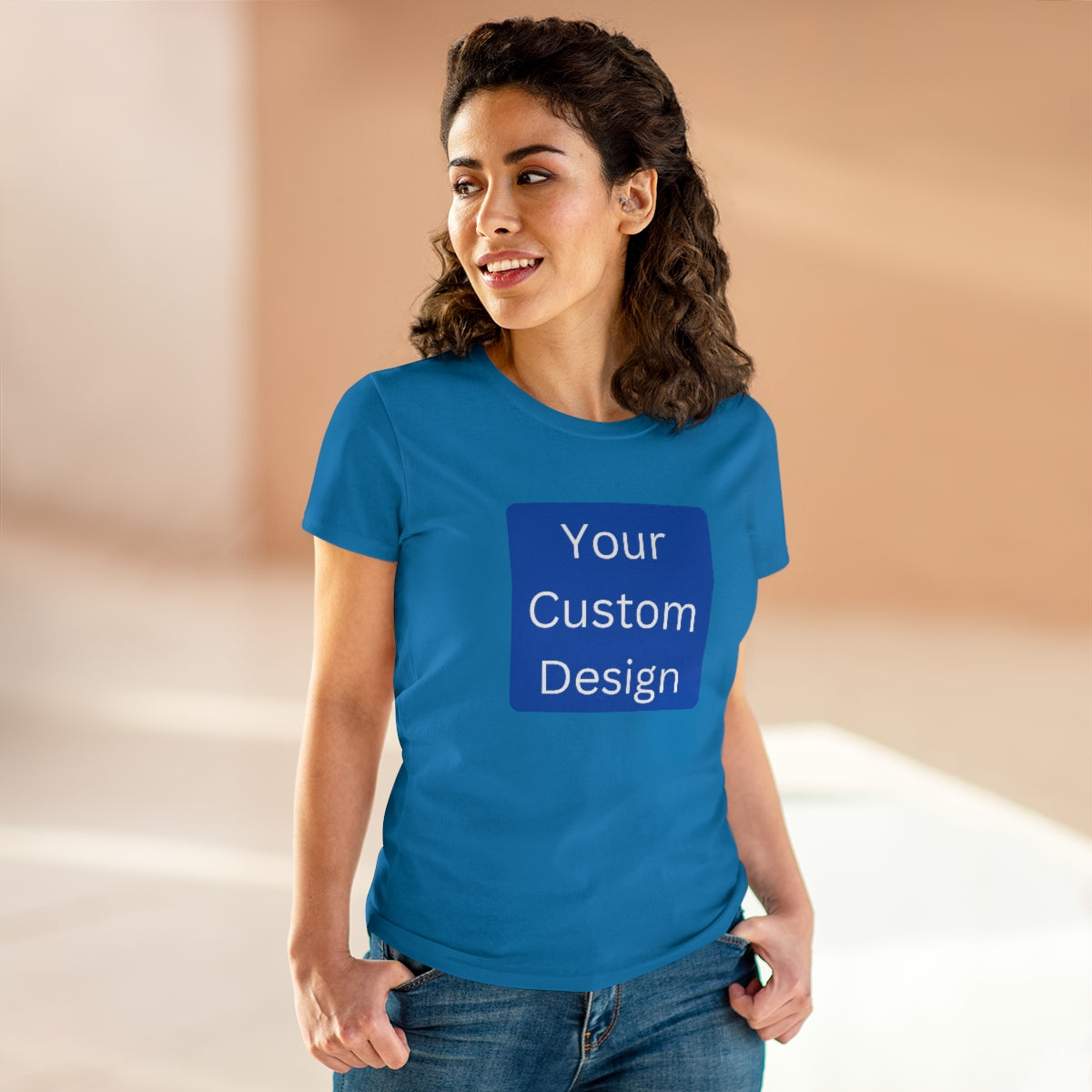 Women's Midweight Cotton Tee (Front and Back Design)