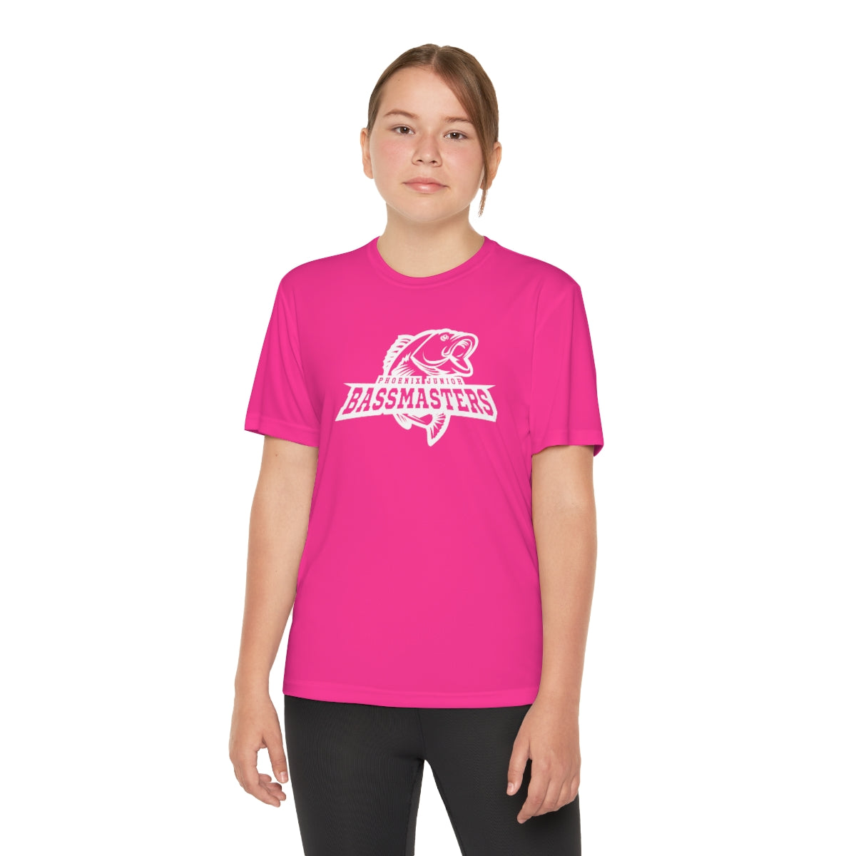 Junior Bassmasters Youth Dry Fit Tee - White Logo